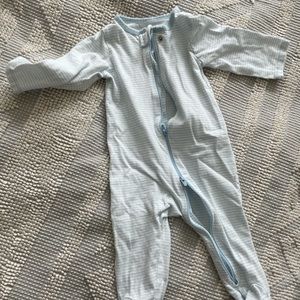 Footed striped onesie